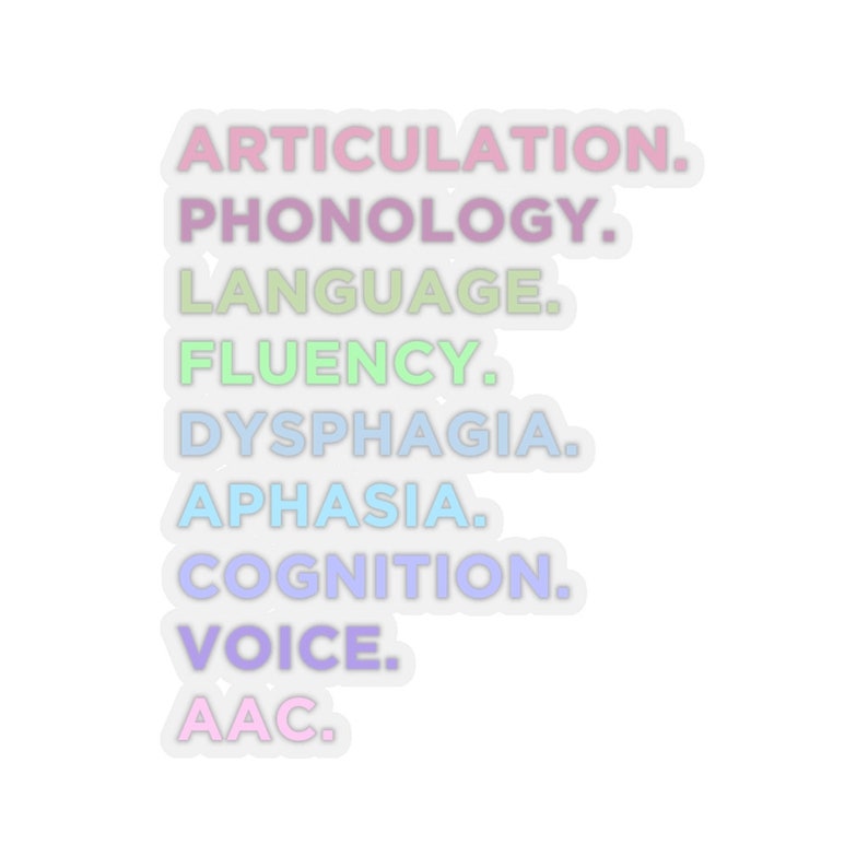 SLP Scope of Practice Spring Theme Kiss-Cut Stickers