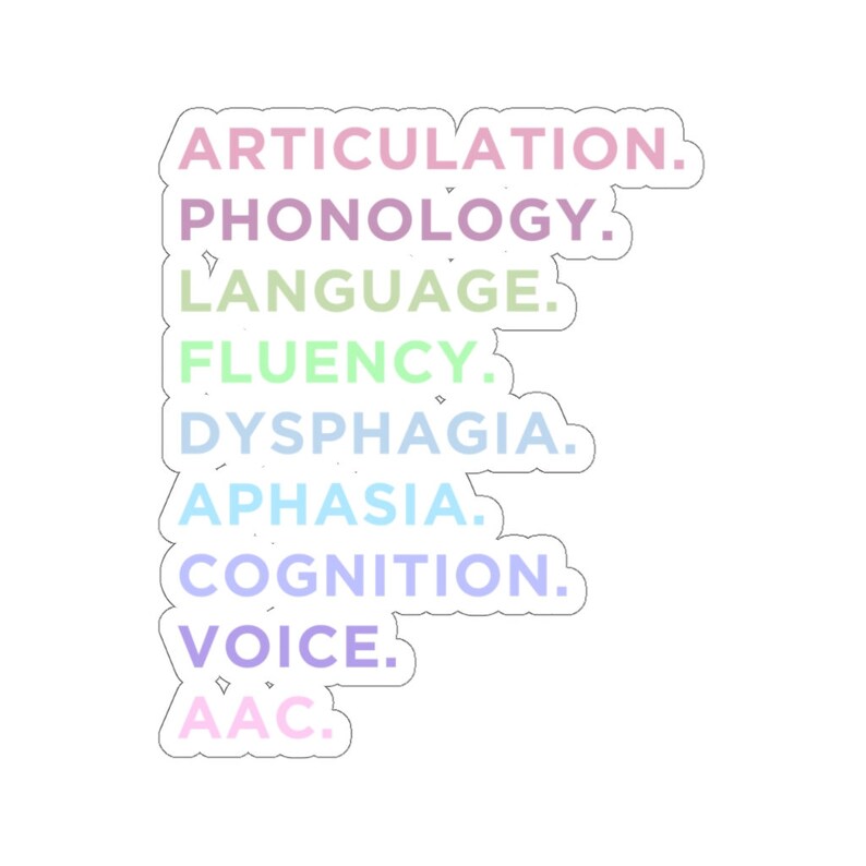 SLP Scope of Practice Spring Theme Kiss-Cut Stickers