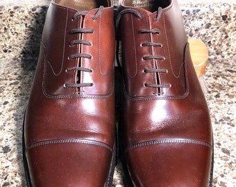 Vintage Canadian Made Hartt, Directors Quality, Calf Leather Cap-Toe Oxfords, US Size 11A, 1960's