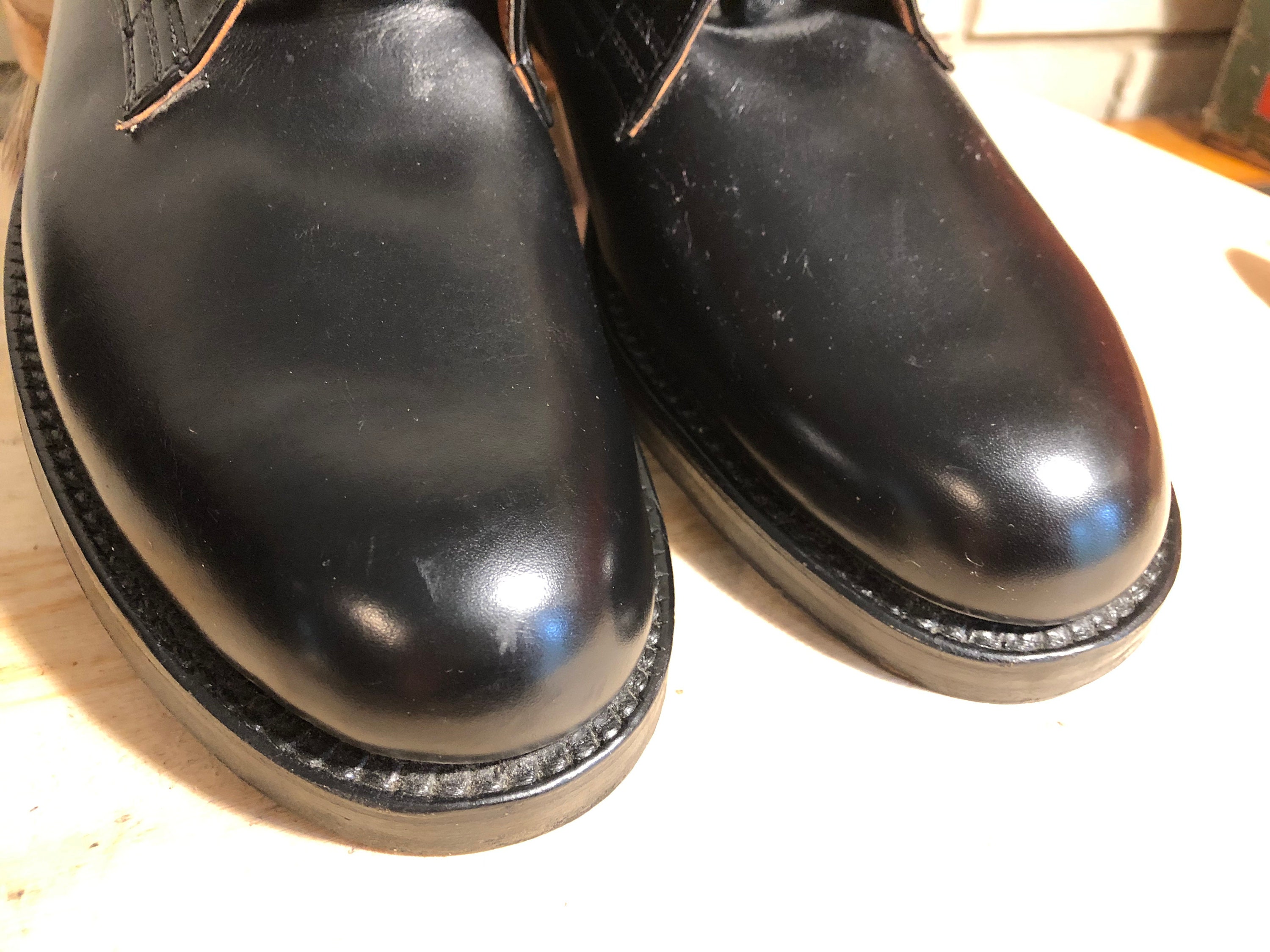 Vintage Canadian H.H. Brown RCMP Black Calf Plain-toe Derbys | Etsy