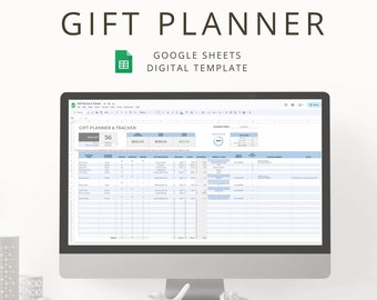 Digital Gift Planner & Tracker for Special Occasions and Holidays, Interactive Google Sheets Shopping List for Personal Gift Giving