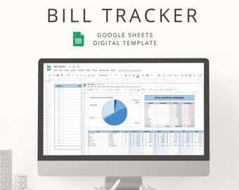 Digital Bill Tracker Template: Household Budget & Expenses Worksheet (Digital Download)