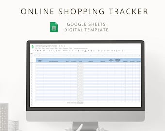 Minimalist Digital Shopping Tracker for Personal Purchases, Interactive Google Sheets Online Order & Delivery Tracker for Gift Giving