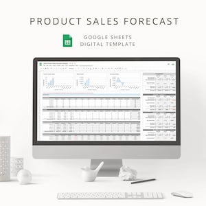 Minimalist Digital Sales Tracker for Multi-Product Management, Interactive Google Sheets Sales Forecasting Template for Strategic Planning