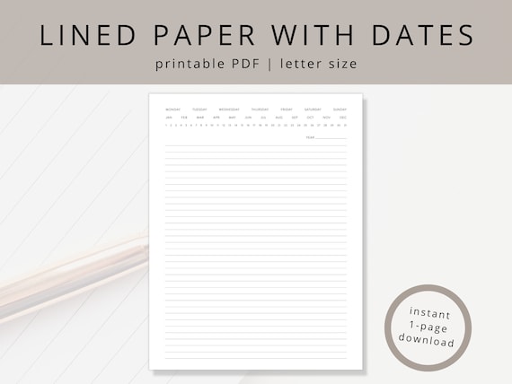 FREE Lined Paper Printable  Many Templates are Available