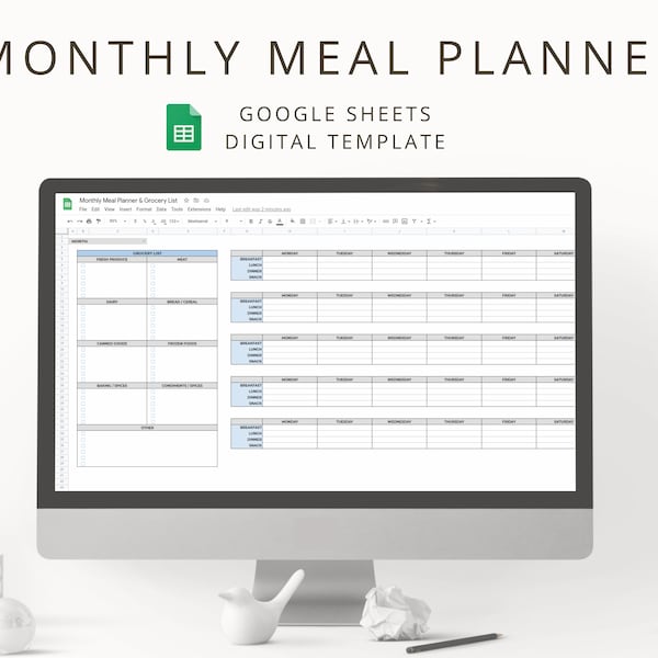 Meal Planner Etsy