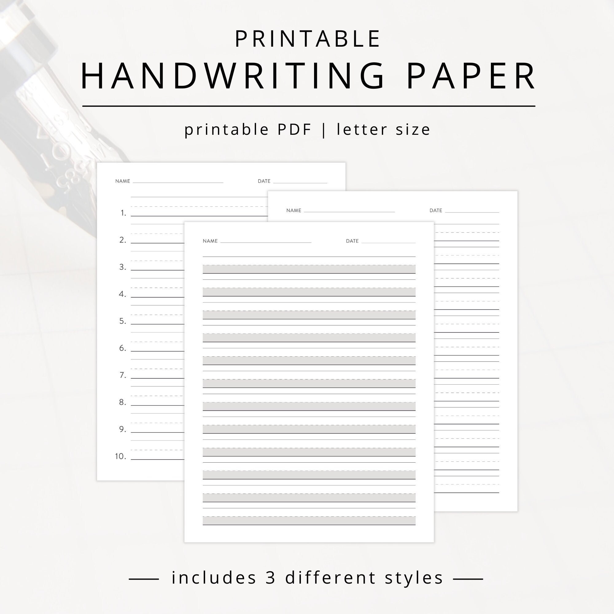 Free Printable Handwriting Paper