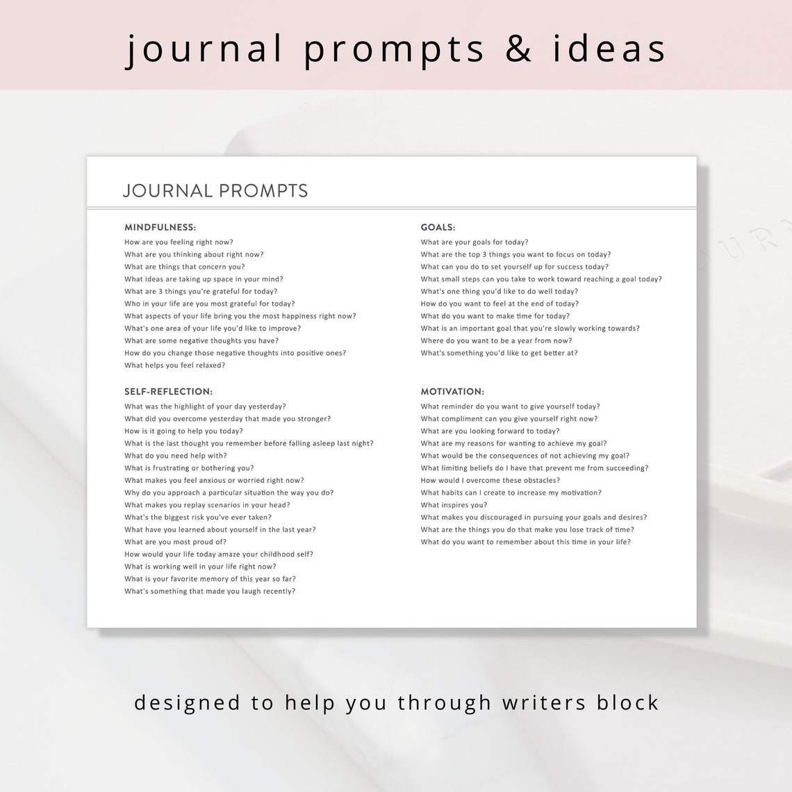 Minimalist Morning Pages PDF With Journal Writing Prompts, Printable ...