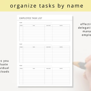 Minimalist Employee Task List PDF Printable to Do List for - Etsy