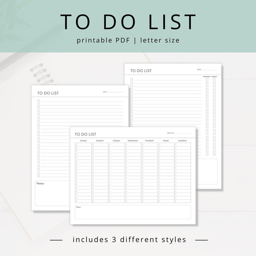 To-Do Liste zum selbst ausdrucken: Tages-, Wochen- und Aufgabenplaner