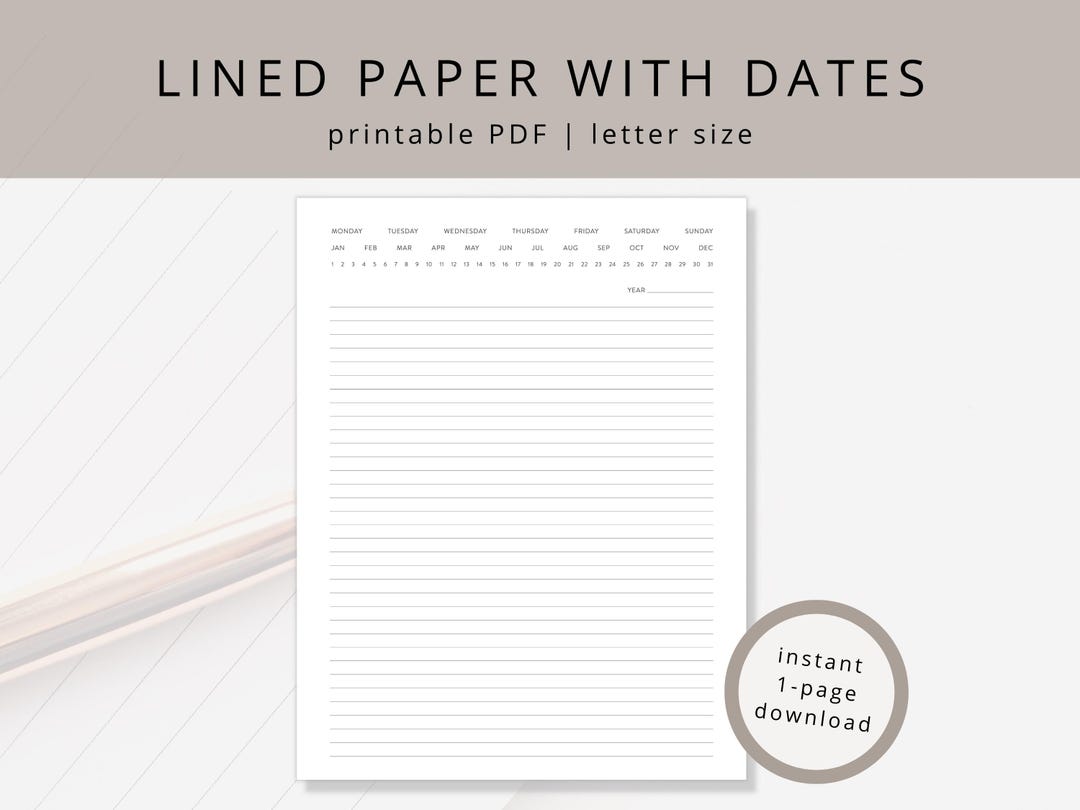 Notes Paper Narrow Ruled Template.pdf Dated Lined Note Paper Template: Printable Narrow-ruled Notes (PDF ...