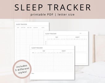 Seguimiento del sueño quincenal y diario minimalista en PDF, registro de insomnio, inserto imprimible para diario de sueño Big Happy Planner, planificador de salud imprimible