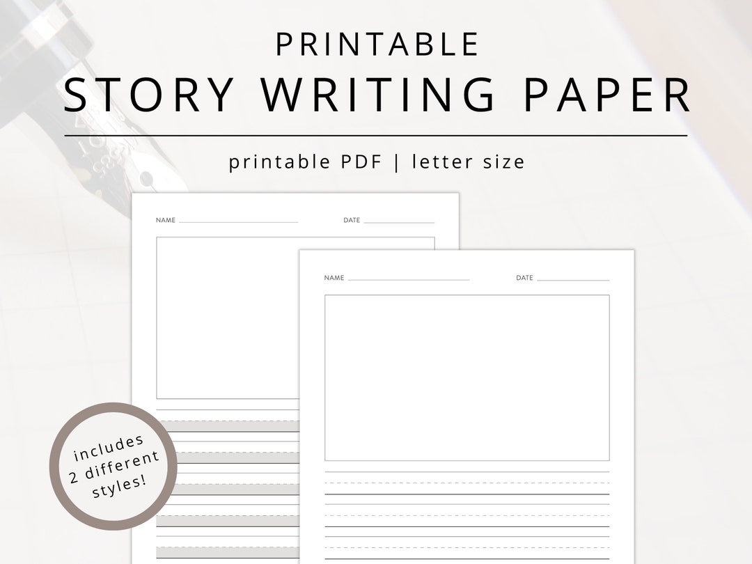 Kids Story Paper PDF for Storytelling, Blank Printable Creative Writing ...