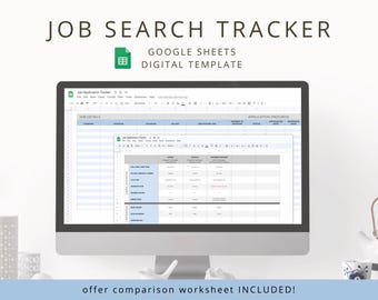Interactive Job Application Tracker: Google Sheets Planner (Digital Download)