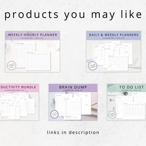 Minimalist Weekend Planner PDF Template for Saturday & Sunday ...