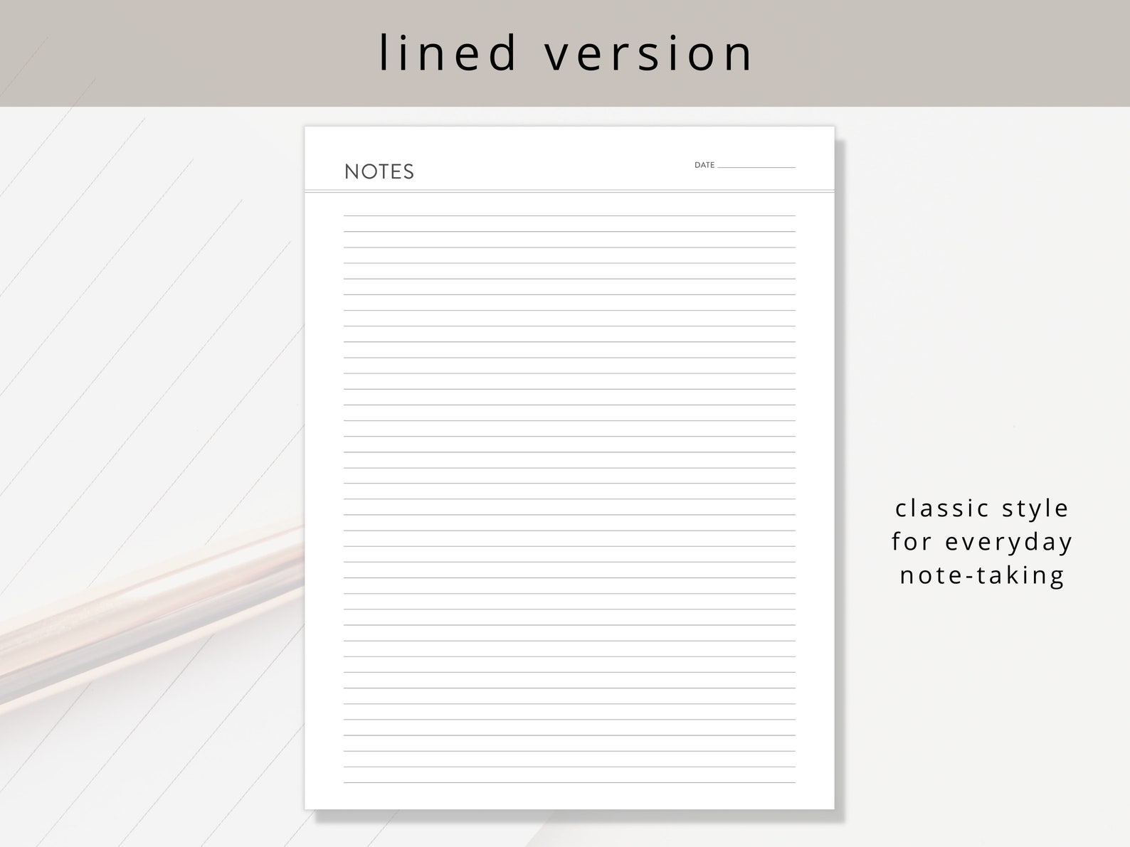 Minimalist Notes Pages PDF Printable Writing Paper Dot Grid - Etsy