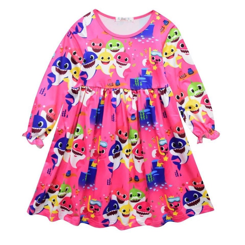 Baby Shark Long Sleeve Dress