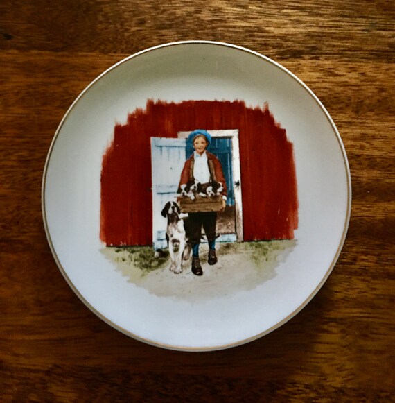 Museum Collections Norman Rockwell's 1985  "Puppy Love" Plate
