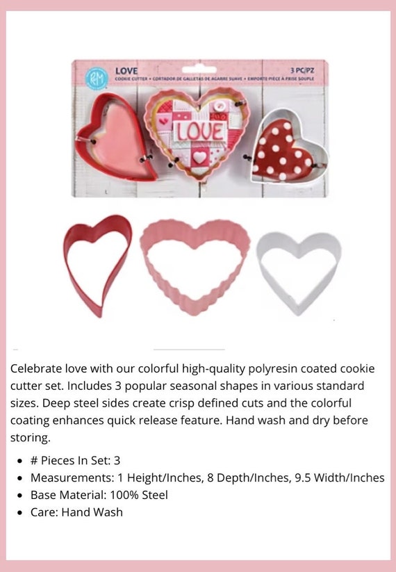 Heart shape Valentine Cookie Cutters
