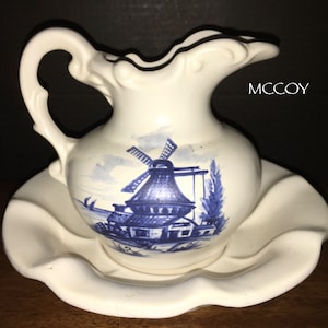 Vintage McCOY Original Pitcher and bowl  LH