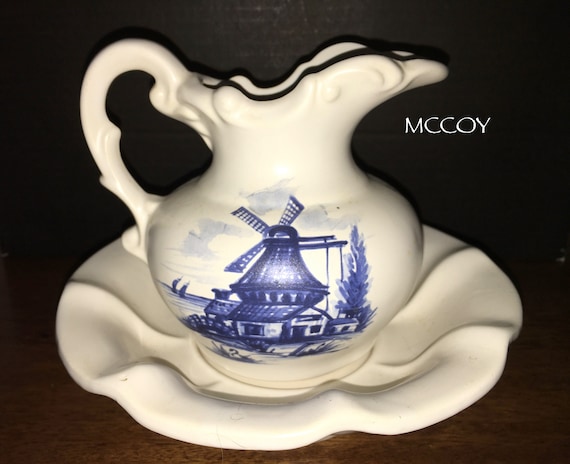 Vintage McCOY Original Pitcher and bowl  LH