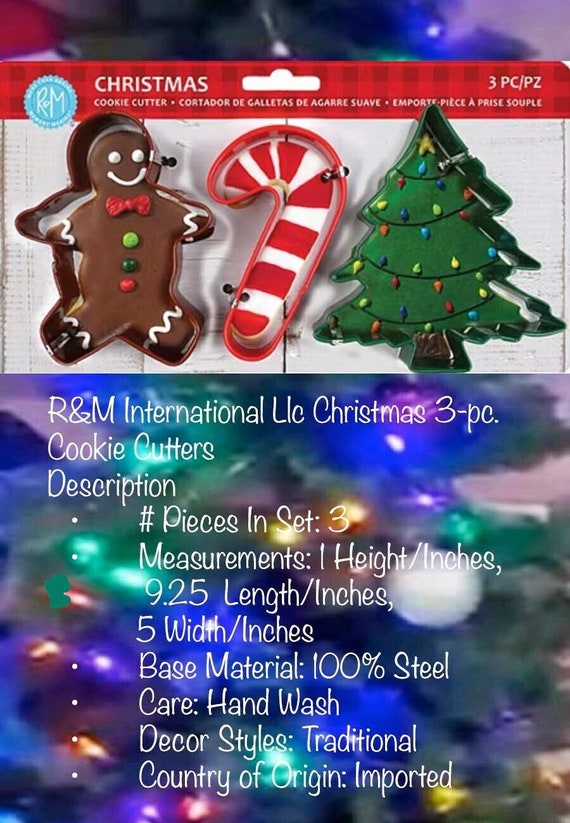 Christmas Cookie Cutters Set of 3