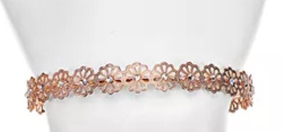 Flower Rose Tone "cuff type" bracelet