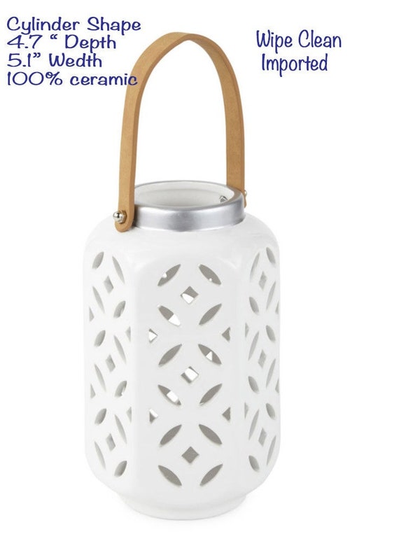 Lantern White Ceramic