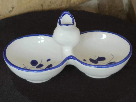 Vintage 1960's Italy Ceramic Bird Toothpick Holder and Bowls LH