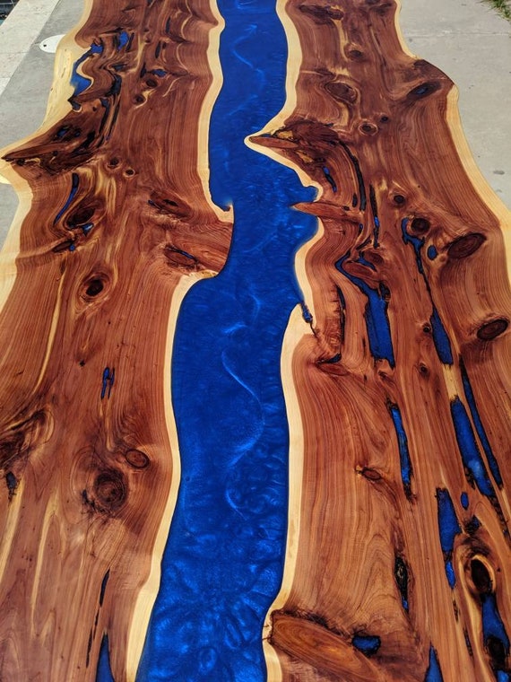 Clear Blue Epoxy Resin Dining Table Top, Epoxy Resin Center Table Top, Wood  Deco