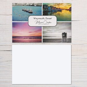 Lot de 5 cartes postales vierges Weymouth Dorset - Cadeaux - Photographie dans le Dorset - Cadeaux Weymouth - Cadeaux papeterie - Photographie de paysage