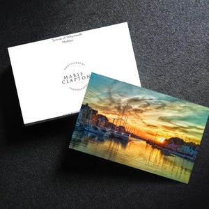 空白のグリーティングカード - ウェイマス港ドーセット - A6 - 封筒付き - 文房具 - 誕生日カード - あらゆる機会のカード - サンキューカード