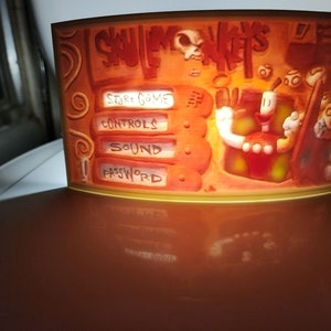 SkullMonkeys Playstaion 1 select screen colored lithophane handmade