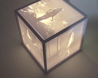 Resident Evil 9 Requiem Lithophane Night Light Box 4 Panel Horror Lamp Cube
