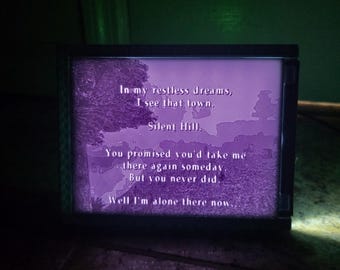 Silent Hill 2 Mary’s Letter Lithophane Lighted Picture Frame USB-C built in MP3