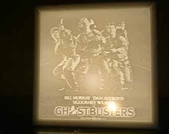 Ghostbusters Nightlight lithophane cube iconic 80s nostalgia