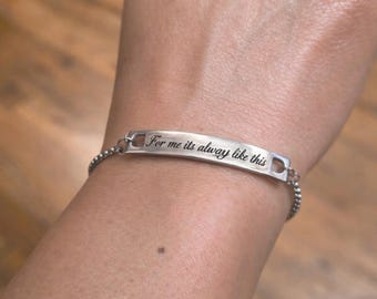 For me its always like this Silent Hill 2 Bracelet – Engraved Horror Jewrely