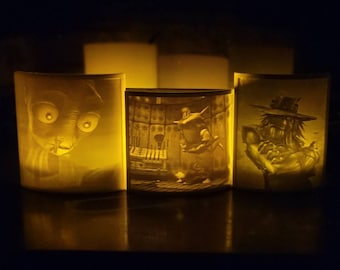 Oddworld main cast Abe, Munch, Stanger Lithophanes handmade nightlights (x3)