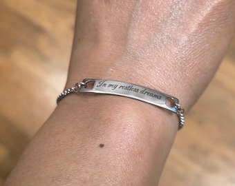 Silent Hill 2 Bracelet – Engraved Stainless Steel, Custom Horror Jewelry