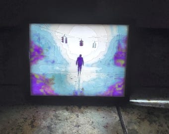 Silent Hill 2 Remake watercolor lithophane USB C LED light