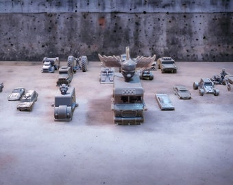 Twisted Metal Resin Mini Vehicles – 18 Piece Gaming Collectible Set