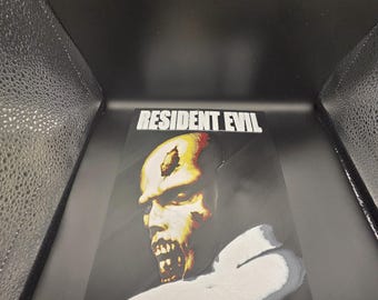 Resident Evil 1 muurkunst 3D-print | Zombie-cover lithofaanlamp | Horrorspeldecoratie | PS1 retro-gamingcadeau