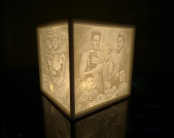 Ghostbusters Nightlight lithophane cube iconic 80s nostalgia