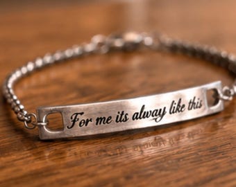 For me its always like this Silent Hill 2 Bracelet – Engraved Horror Jewrely