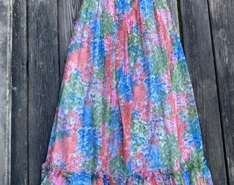 1970s vintage floral prairie/cottage core dress