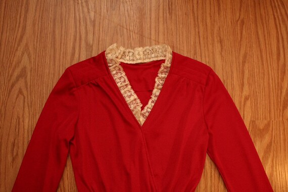 Red Vintage 1970s Dress - image 4