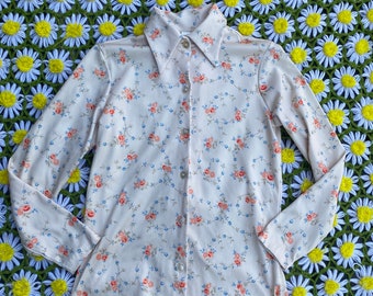 1960s/1970s vintage floral blouse