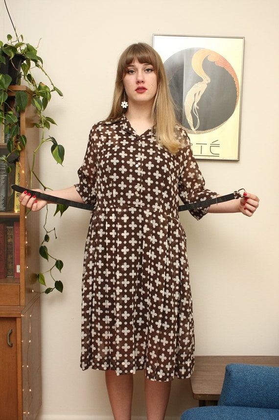 Vintage 1960s day dress floral