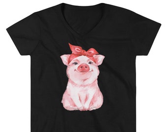Cute Pig Shirt / V-Neck