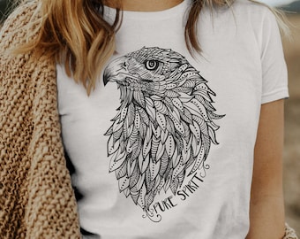 Camiseta con águila / Camiseta con águila calva / Camiseta con águila estadounidense / Camiseta bohemia con pájaro